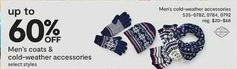 JC Penney Men's cold-weather accessories offer