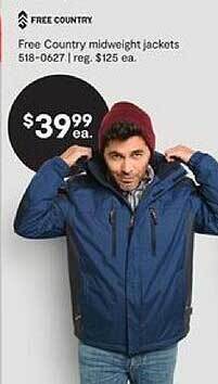 JC Penney Free country midweight jackets offer