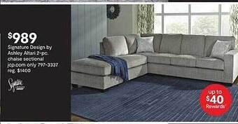 JC Penney Signature design by ashley altari 2-pc chaise sectional offer