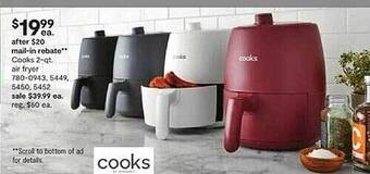JC Penney Cooks 2-qt air fryer offer