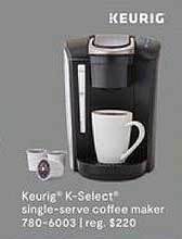 JC Penney Keurig k-select single-serve coffee maker offer