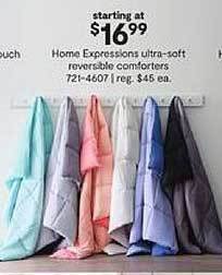 JC Penney Home expressions ultra-soft reversible comforters offer