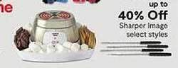 JC Penney Sharper image select styles offer