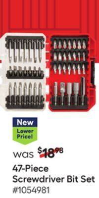 Lowe's 47-piece screwdriver bit set offer