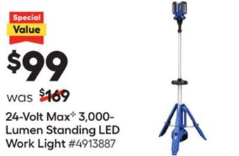 Lowe's 24-volt maxc 3,000- lumen standing led work light offer