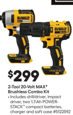 Lowe's 2-tool 20-volt maxf brushless combo kit offer