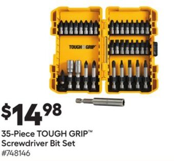 Lowe's 35-piece tough grip™ screwdriver bit set offer