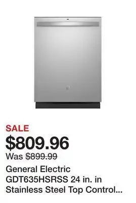 Kmart General electric gdt635hsrss 24 in. in stainless steel top control smart built-in tall tub dishwasher with stainless steel tu offer