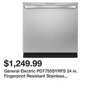 Kmart General electric pdt755syrfs 24 in. fingerprint resistant stainless steel top control smart dishwasher with microban technolo offer