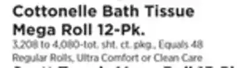 ShopRite Bath tissue mega roll 12-pk offer