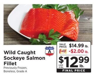 ShopRite Wild caught sockeye salmon fillet offer
