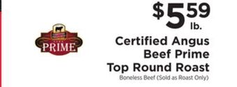 ShopRite Prime top round roast offer