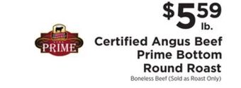 ShopRite Prime bottom round roast offer