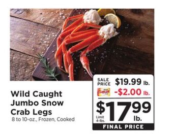 ShopRite Wild caught jumbo snow crab legs offer