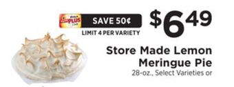 ShopRite Store made lemon meringue pie offer