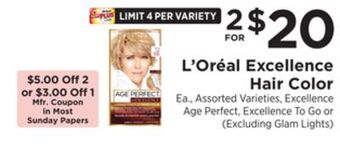 ShopRite Excellence hair color offer