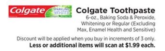 ShopRite Toothpaste offer