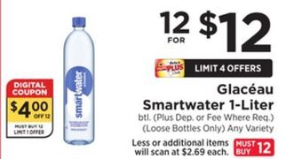 ShopRite Smartwater 1-liter offer