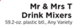 ShopRite Drink mixers offer