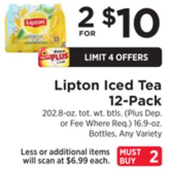 ShopRite Iced tea 12-pack offer