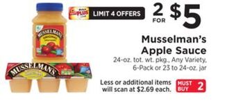 ShopRite Apple sauce offer