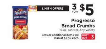 ShopRite Bread crumbs offer