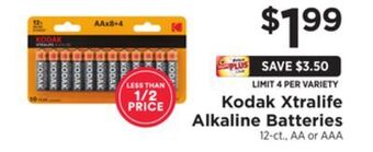 ShopRite Xtralife alkaline batteries offer