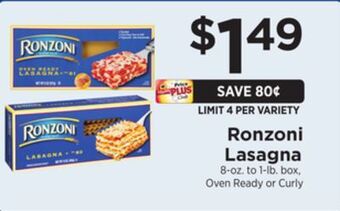 ShopRite Lasagna offer
