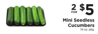 ShopRite Mini seedless cucumbers offer