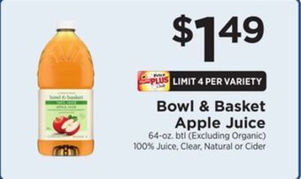 ShopRite Apple juice offer