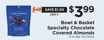 ShopRite Specialty chocolate covered almonds offer
