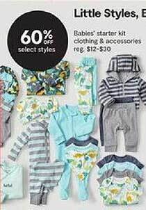 JC Penney Babies' starter kit clothing & accessories offer