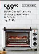 JC Penney Black+decker 6-slice air fryer toaster oven offer