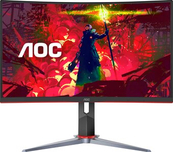 Best Buy Aoc - g2 series c27g2 27" led curved fhd freesync premium monitor (displayport, hdmi, vga) - black/red offer