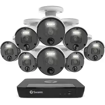 Best Buy Swann - master series 8-channel, 8-camera, indoor/outdoor poe wired 4k uhd 2tb hdd nvr security surveillance system offer