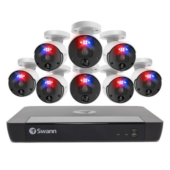 Best Buy Swann - pro enforcer 16-channel, 8-bullet camera indoor/outdoor poe wired 4k uhd 2tb hdd nvr security surveillance system - w offer