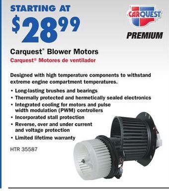 Carquest Carquest® blower motors offer