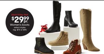 JC Penney Women's boots offer
