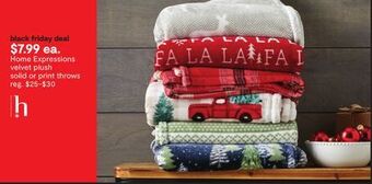 JC Penney Home expressions velvet plush solid or print throws offer