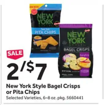 Stop&Shop New york style bagel crisps or pita chips offer