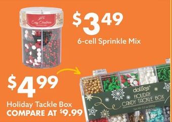 Big Lots Holiday tackle box offer