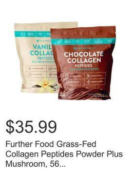 Costco Further food grass-fed collagen peptides powder plus mushroom, 56 servings offer