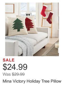 Costco Mina victory holiday tree pillow offer