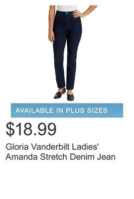 Costco Gloria vanderbilt ladies' amanda stretch denim jean offer
