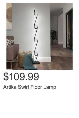 Costco Artika swirl floor lamp offer