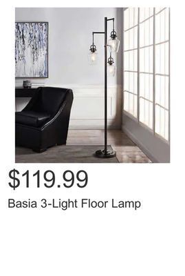 Costco Basia 3-light floor lamp offer