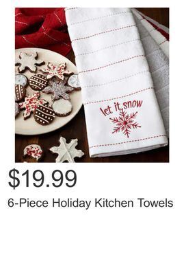 Costco 6-piece holiday kitchen towels offer