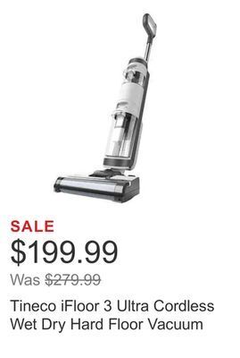 Costco Tineco ifloor 3 ultra cordless wet dry hard floor vacuum offer