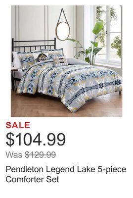 Costco Pendleton legend lake 5-piece comforter set offer