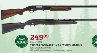Tristar cobra iii pump-action shotguns